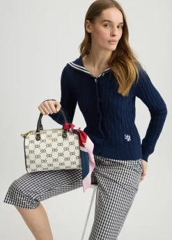 Borsa bowling media con foulard