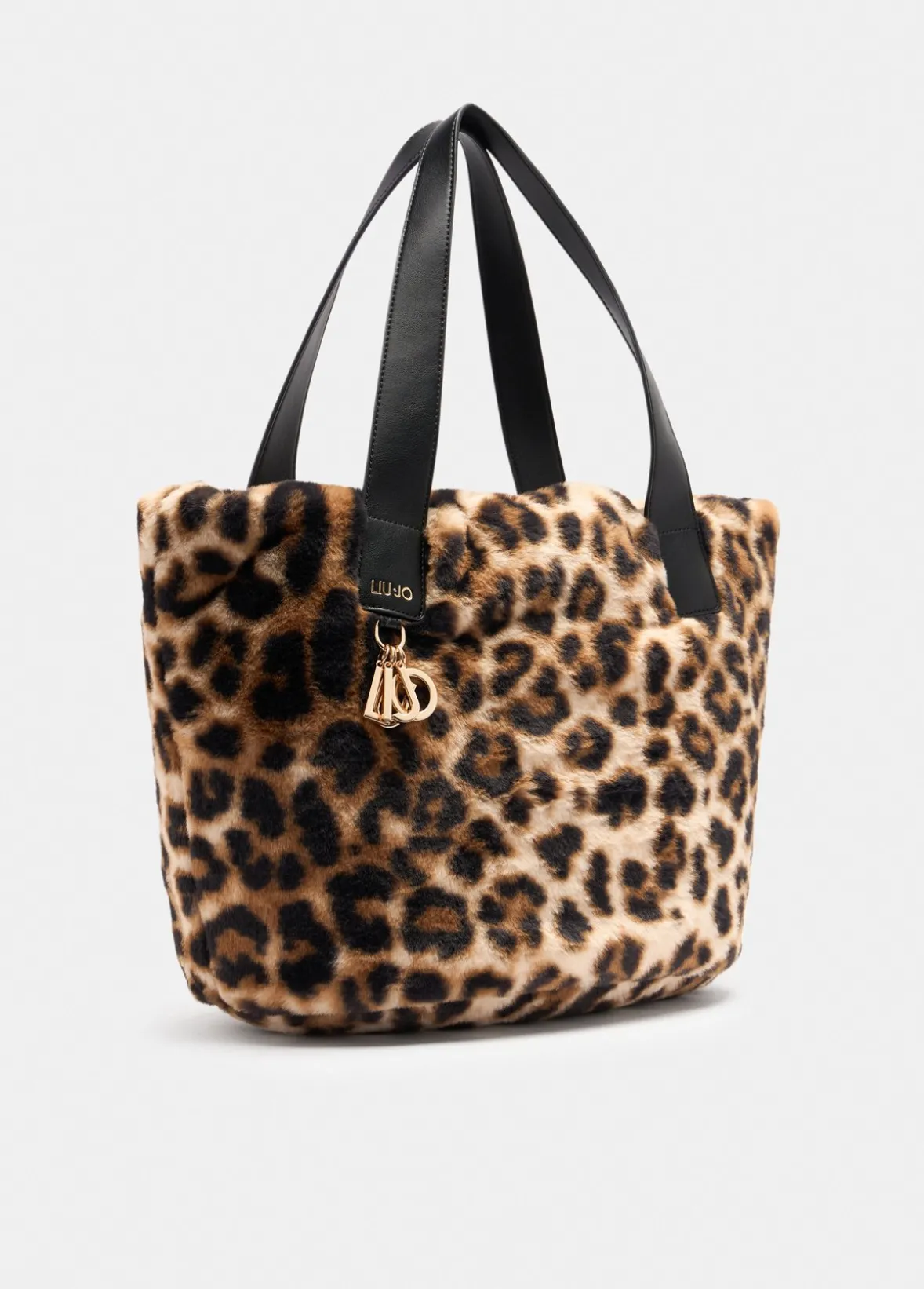 Borsa hobo grande in pelliccia sintetica