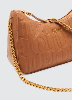 Borsa hobo piccola con logo