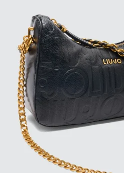 Borsa hobo piccola con logo