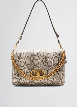 Borsa LaPuffy grande pitonata