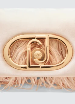 Borsa LaPuffy mini con piume