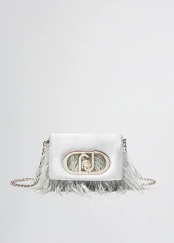 Borsa LaPuffy mini con piume