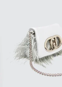 Borsa LaPuffy mini con piume