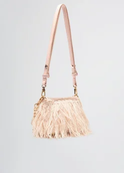 Borsa LaPuffy piccola con piume