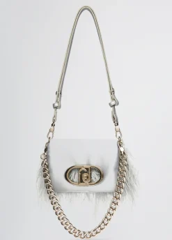 Borsa LaPuffy piccola con piume