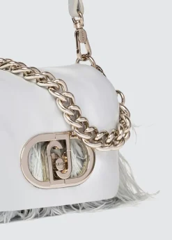 Borsa LaPuffy piccola con piume