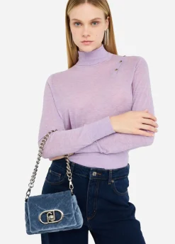 Borsa LaPuffy piccola in velluto