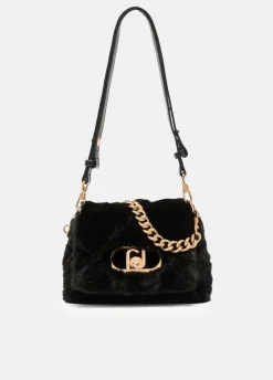 Borsa LaPuffy piccola in pelliccia sintetica