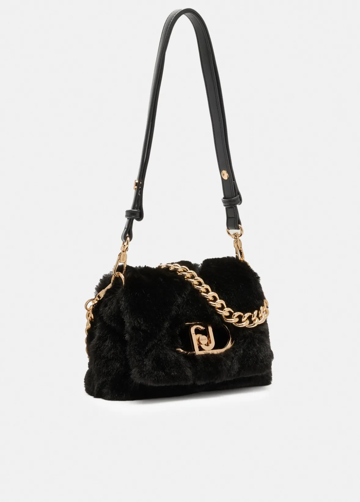 Borsa LaPuffy piccola in pelliccia sintetica