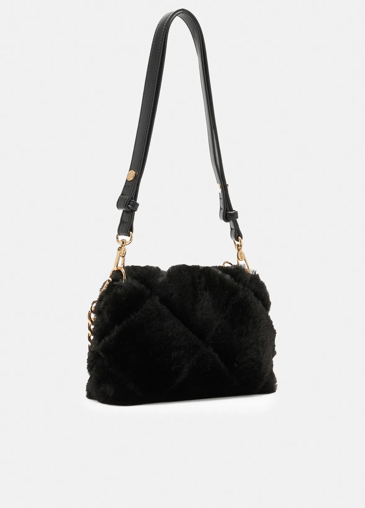Borsa LaPuffy piccola in pelliccia sintetica