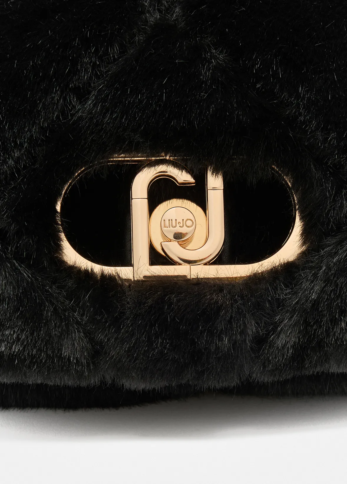 Borsa LaPuffy piccola in pelliccia sintetica