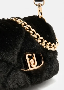 Borsa LaPuffy piccola in pelliccia sintetica