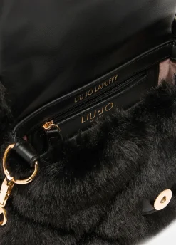 Borsa LaPuffy piccola in pelliccia sintetica