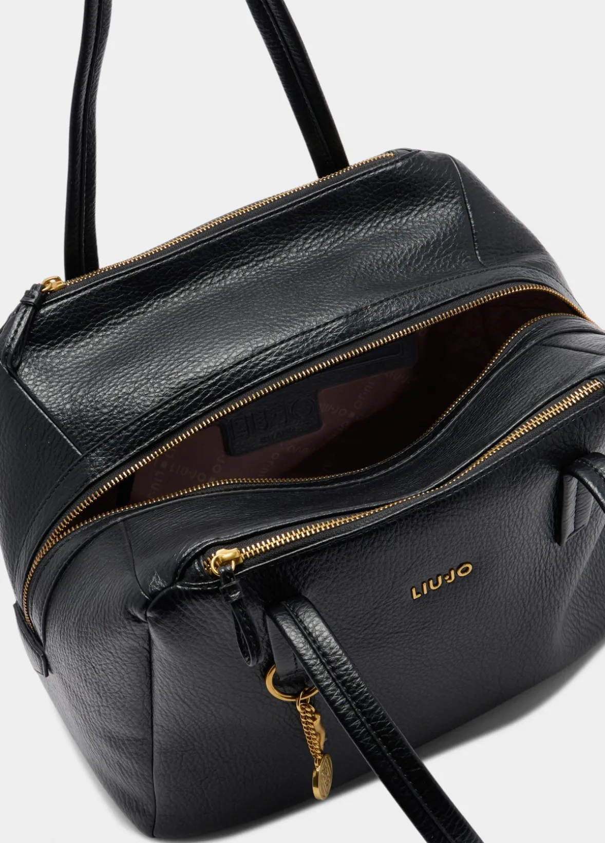 Borsa satchel media con charm