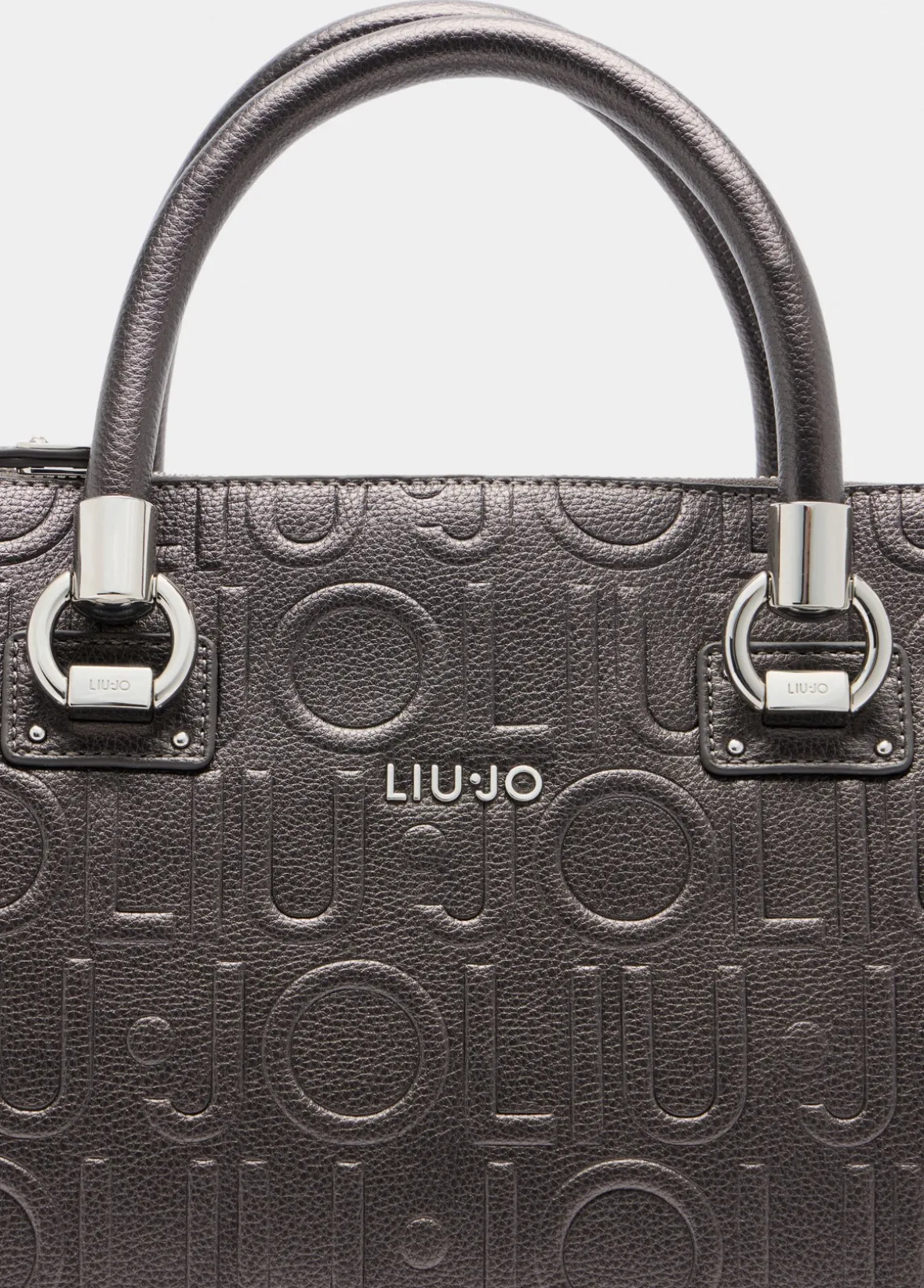 Borsa satchel media con logo