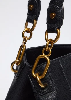 Borsa satchel media con logo