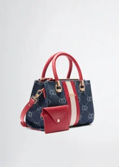 Borsa satchel piccola con pochette
