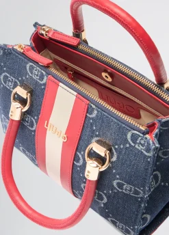 Borsa satchel piccola con pochette