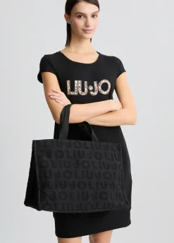 Borsa tote grande jacquard