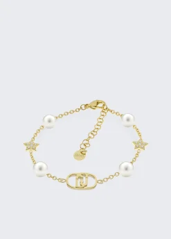 Bracciale con perle sintetiche