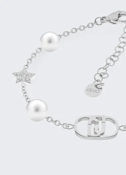 Bracciale con perle sintetiche