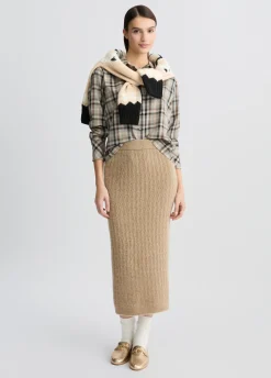 Camicia a quadri con ricami gioiello