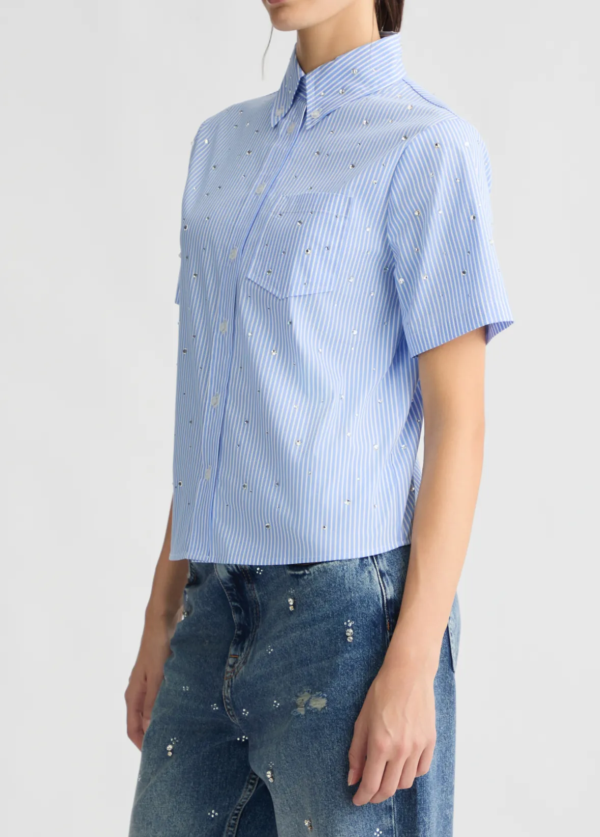 Camicia boxy a righe