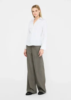 Camicia con dettagli plissé