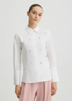 Camicia con ricami gioiello