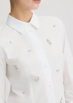 Camicia con ricami gioiello