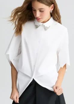 Camicia con ricami gioiello