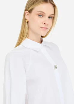 Camicia in cotone con laccetti