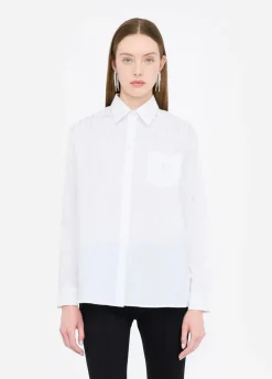 Camicia in cotone con strass