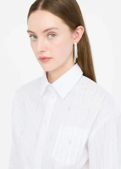 Camicia in cotone con strass