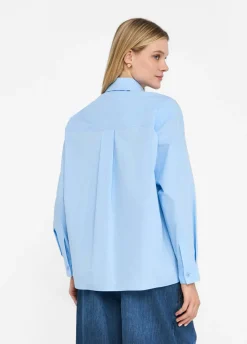 Camicia in cotone con strass