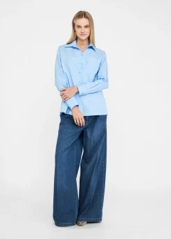 Camicia in cotone con strass