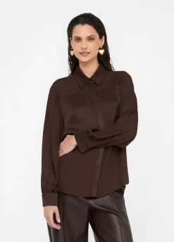 Camicia in crêpe de chine