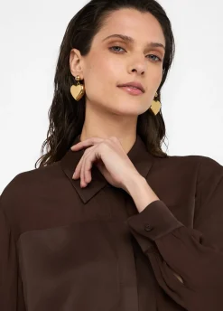 Camicia in crêpe de chine