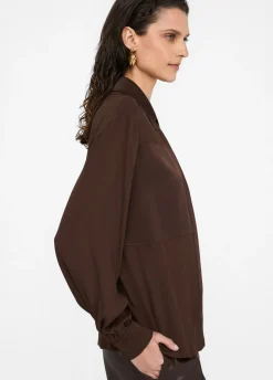 Camicia in crêpe de chine
