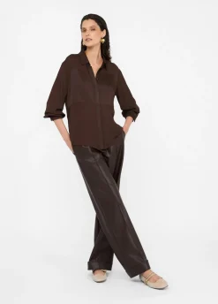 Camicia in crêpe de chine
