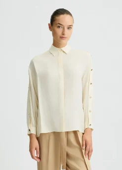 Camicia in crêpe de chine