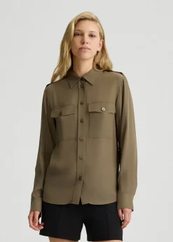 Camicia in crêpe de chine
