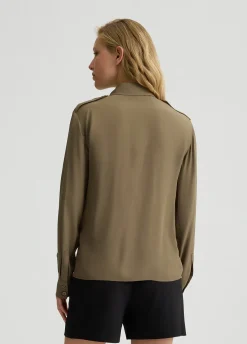 Camicia in crêpe de chine