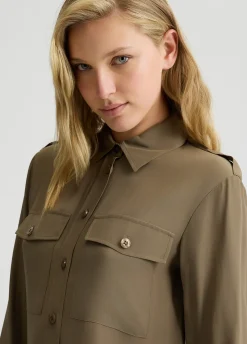 Camicia in crêpe de chine