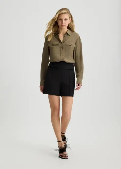 Camicia in crêpe de chine