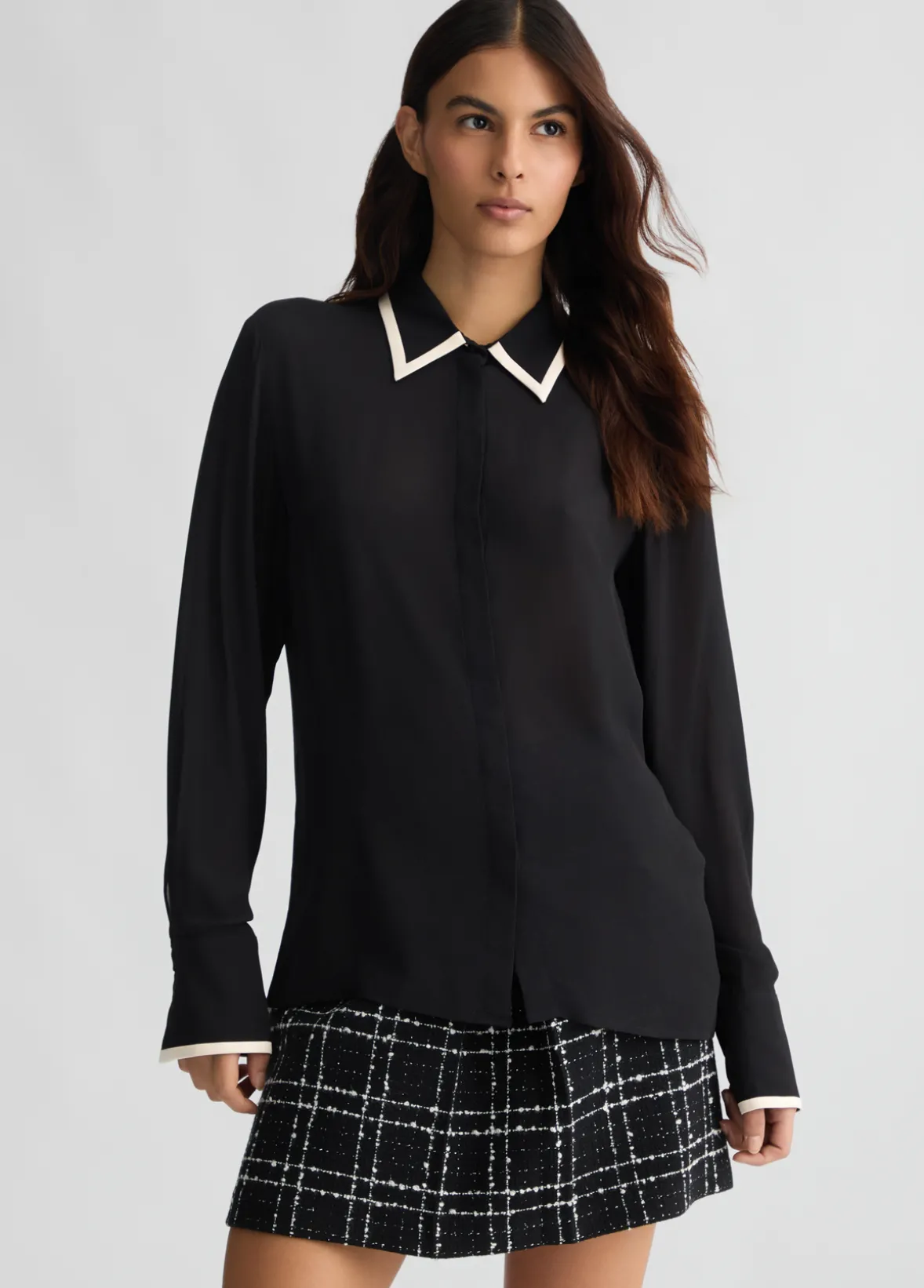 Camicia in crêpe de chine