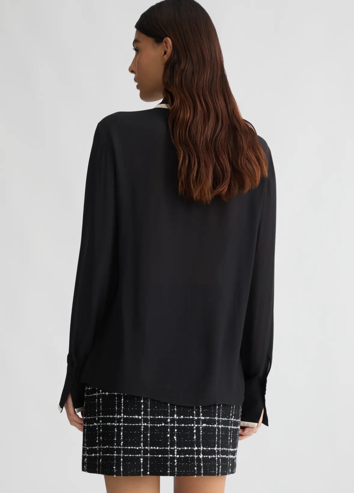 Camicia in crêpe de chine
