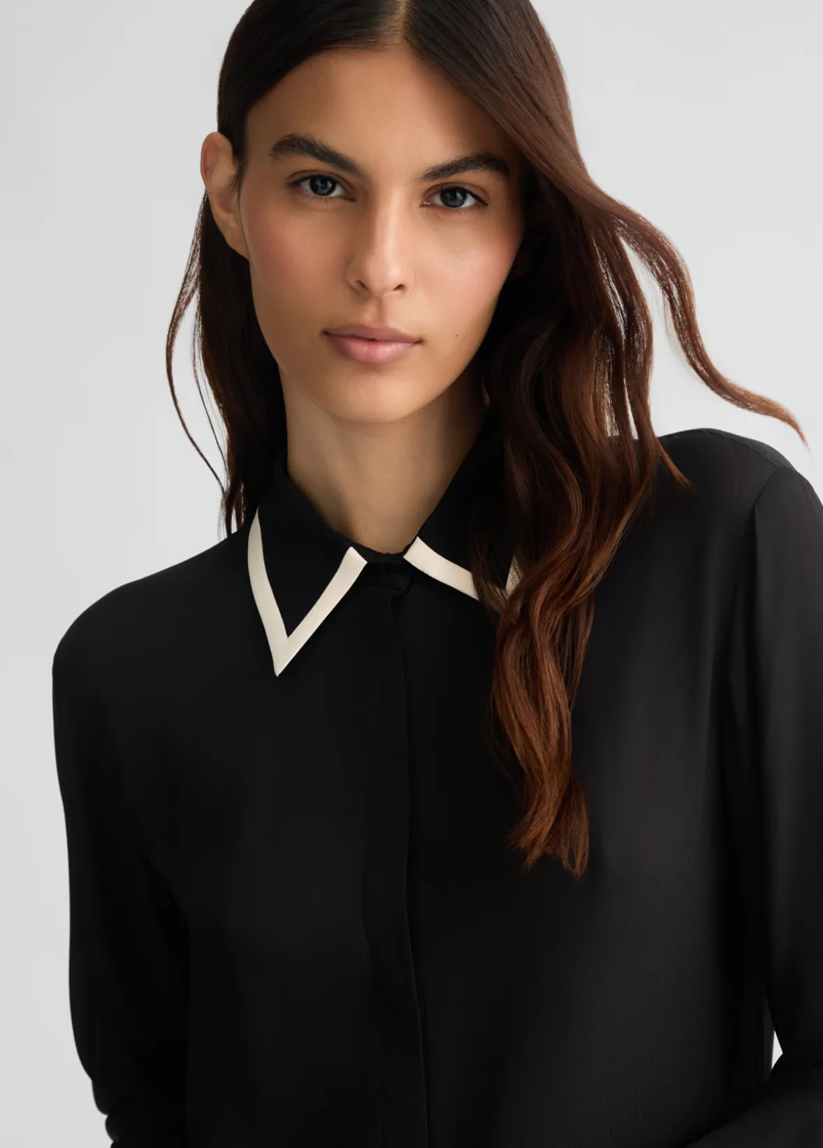 Camicia in crêpe de chine