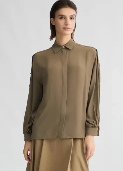 Camicia in crêpe de chine